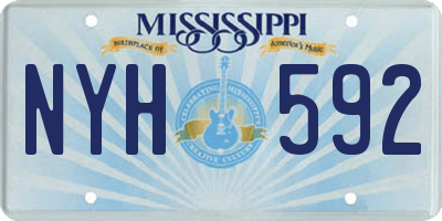 MS license plate NYH592