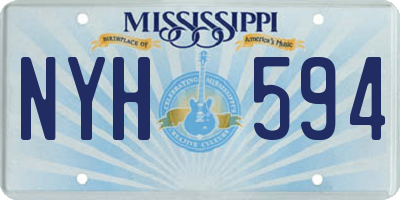 MS license plate NYH594
