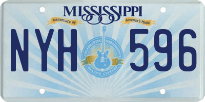 MS license plate NYH596