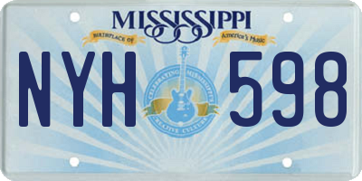 MS license plate NYH598