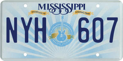 MS license plate NYH607