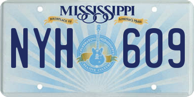MS license plate NYH609