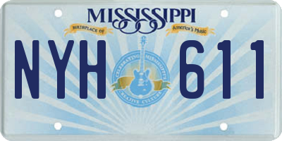 MS license plate NYH611