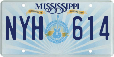 MS license plate NYH614