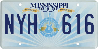 MS license plate NYH616