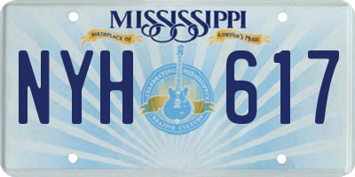 MS license plate NYH617