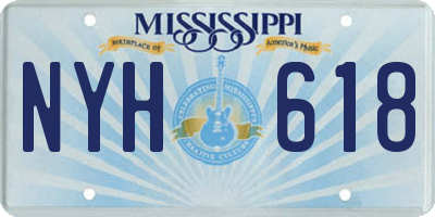 MS license plate NYH618