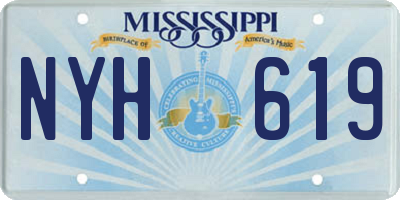MS license plate NYH619