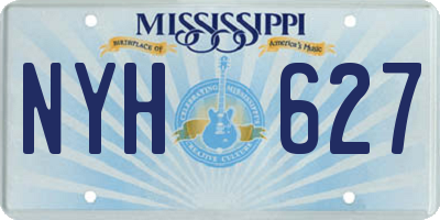 MS license plate NYH627