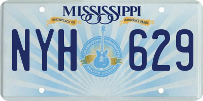 MS license plate NYH629