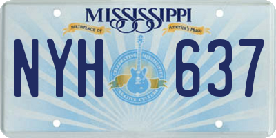 MS license plate NYH637