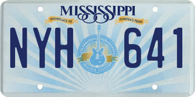 MS license plate NYH641