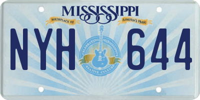 MS license plate NYH644
