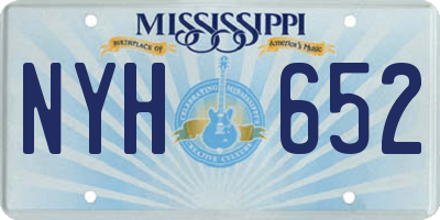 MS license plate NYH652