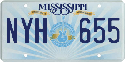 MS license plate NYH655