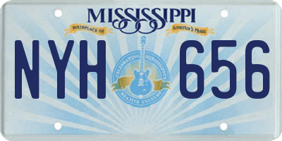 MS license plate NYH656