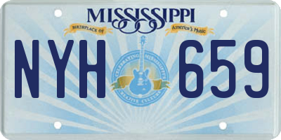 MS license plate NYH659