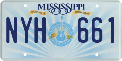 MS license plate NYH661