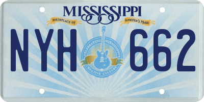 MS license plate NYH662