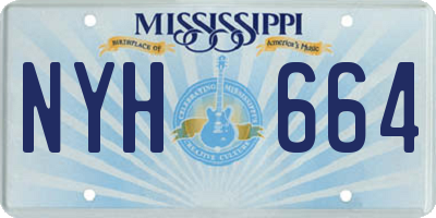 MS license plate NYH664