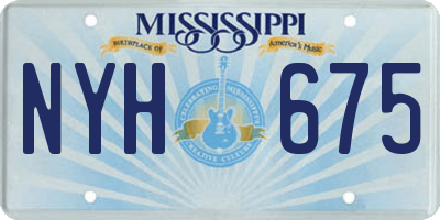 MS license plate NYH675