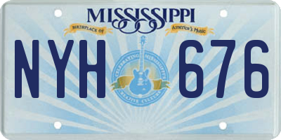 MS license plate NYH676