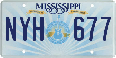 MS license plate NYH677