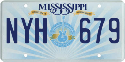 MS license plate NYH679