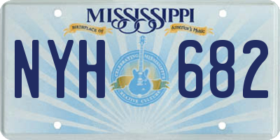 MS license plate NYH682