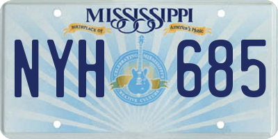 MS license plate NYH685