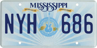 MS license plate NYH686