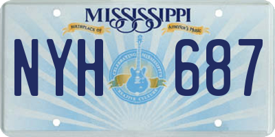 MS license plate NYH687