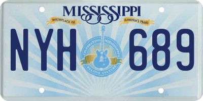 MS license plate NYH689