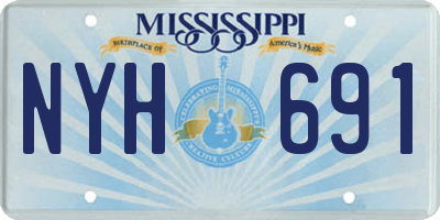 MS license plate NYH691