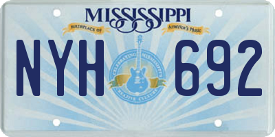 MS license plate NYH692