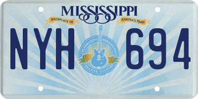 MS license plate NYH694