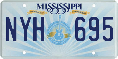 MS license plate NYH695
