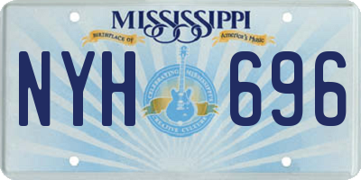 MS license plate NYH696