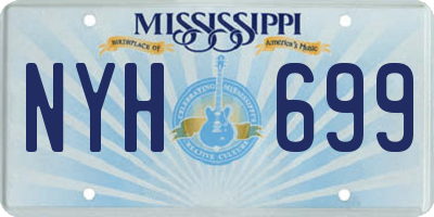 MS license plate NYH699