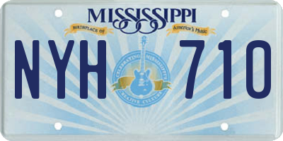 MS license plate NYH710