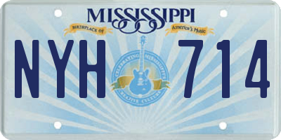MS license plate NYH714