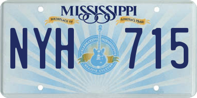 MS license plate NYH715