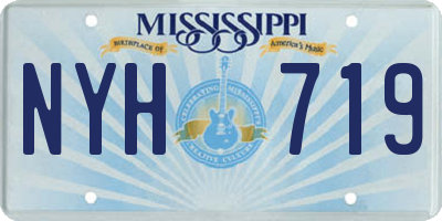 MS license plate NYH719