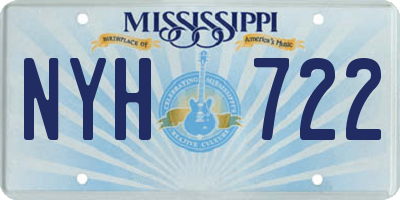 MS license plate NYH722