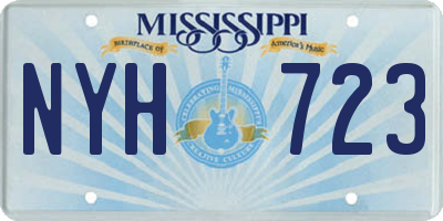 MS license plate NYH723