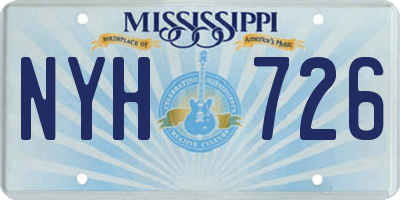 MS license plate NYH726