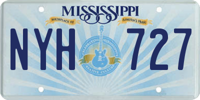 MS license plate NYH727