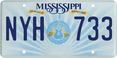 MS license plate NYH733