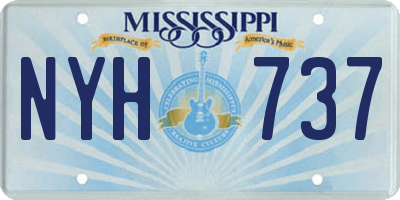 MS license plate NYH737