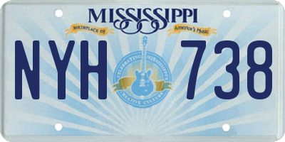 MS license plate NYH738